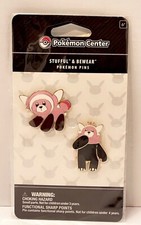 Pokémon Stufful and Bewear Pins Set New SEALED picture