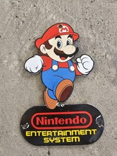  ORIGINAL NINTENDO MARIO RUNNER  PORCELAIN DEALERSHIP  SIGN  10