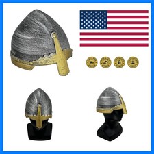 Plastic Medieval Crusader Warrior Soldier Norman Nasal Helmet Festival Costum... picture