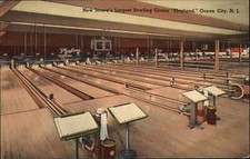 LINEN Postcard OCEAN CITY NEW JERSEY NJ Bowling Alley 