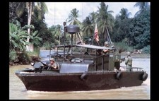 Vietnam War US Navy Ship PHOTO On Patrol Cruising Saigon River 1970 picture