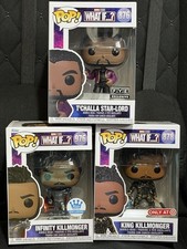 Funko Pop Marvel Black Panther What If T’Challa Star-Lord Killmonger Lot 3 picture