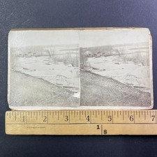 Saint John River Winter Flood Stereoview New Brunswick 1902 Canada picture