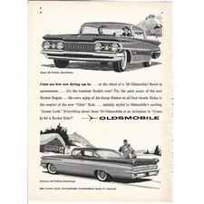 1959 Oldsmobile Ari Scoop Brakes Rocket Ride 1950s Vintage Print Ad 9 inch picture