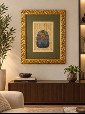 Egyptian Hand Painted Papyrus King Tut Bust Picture 24