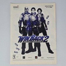 WinBack 2 Project Poseidon Xbox PlayStation 2 PS2 Koei Print Ad/Poster picture