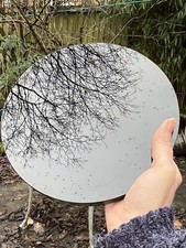 Black Obsidian Large Scrying Mirror AAA+ Powerful /Protective 20cm With Stand picture