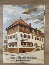 Gasthaus Auerhahn Hotel, Baden-Baden, Germany Vintage Info Brochure & Menu picture