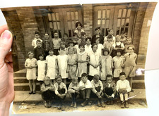 1920s LARGE REAL PHOTOGRAPH Elementary School Photo STUDENT TEACHER SCHOOL CLASS picture