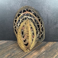 Vintage Abelam Bapamini Yam Mask Papua New Guinea Woven Fiber Tribal Art picture
