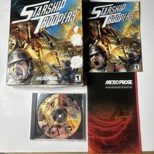 Vtg 2000 Starship Troopers PC Game Botox Microprose Complete Manual Inserts picture