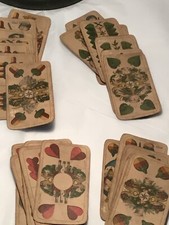 HIGHGRADE Rare Historic 28 Card Deck Antique Playing Cards picture