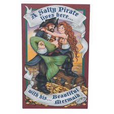 Beachcombers Pirate With Mermaid Sign Red picture