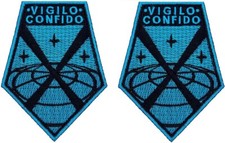 X-COM VIGILO CONFIDO EMBROIDERED MORALE PATCH | 2PC  HOOK BACKING 3.5