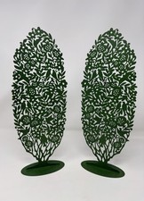 2 Willow Tree Silhouette Susan Lordi Demdaco 2013 Green Pierced Metal Pair picture