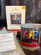 Vintage Hallmark Star Trek Transporter Chamber Ornament NEW Sound Light Trekkie picture