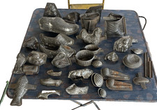 IMPORTANT LOT 30+ ANTIQUE MATFER CHOCOLATE MOLDS - CONFECTIONER CHOCOLATE MAKER - XXth picture