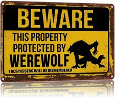 Werewolf Vintage Aluminum Print Poster Tin Metal Signs Home Décor 8x12 picture