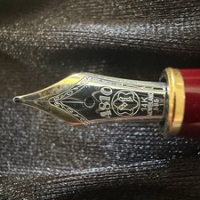 Montblanc Meisterstück 144R 4810 Bordeaux Fountain Pen 14K Nib Box Guide picture