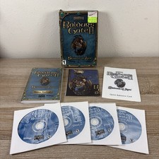 Baldur's Gate 2 II Shadows of Amn Game Play 4 DISCS PERFECT Complete Used picture