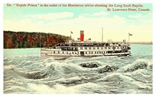 Steamer Rapids Prince in Maelstrom Shooting Long Sault Rapids Canada Postcard F4 picture