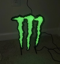 Monster Energy Small LED Sign With Stand M Claw picture