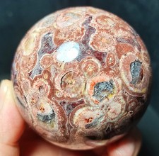 RARE 409g Natural Polished Colorfull Red Agate Crystal Sphere Ball  R2219 picture