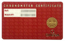 Omega Seamaster Chronometer Certificate Guarantee 2594.52.00 OEM Authentic picture