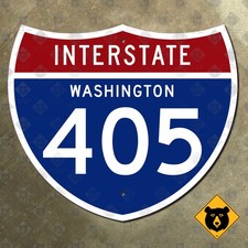 Washington Interstate 405 route marker highway road sign 1961 Seattle 21x18 picture