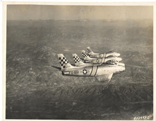 3 VTG 1950s USAF PHOTOS/NORTH AMERICAN F-86 SABRE JET FIGHTER AIRCRAFT IN FLIGHT picture