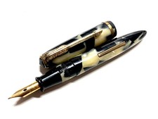 Japanese vintage celluloid small fountain pen unused 10cm picture