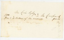 1855 Handwritten Receipt Mrs. Col. Riley War 1812 Military Governor California picture