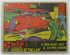 1936 Gum Inc G-Men & Heroes of the Law #121 Blot Out Crime Career picture