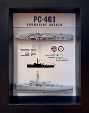 PC-461 Class Submarine Chaser Display Shadow Box, WW2, 6