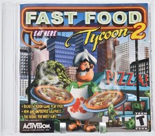 Fast Food Tycoon 2 - PC CD-ROM, 2000, Business Sim, Pizza Empire Builder, Retro picture