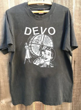 Vtg Devo Band 90s Basic Charcoal Short Sleeve Unisex Shirt S-5XL picture