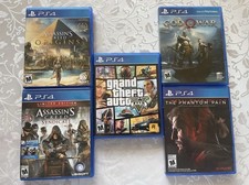 PlayStation 4 (PS4) Game Lot Bundle - GTA •  God Of War• MGS • Assassin’s Creed picture
