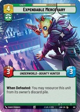 Expendable Mercenary (661) (Hyperspace Foil) Star Wars Unlimited NM picture