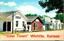 Postcard Cow Town Sim Park Drive Douglas Ave Wichita Kansas B120 picture