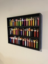 PEZ dispenser Display Case Kubbie with RAILS. Black picture