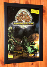 Starship Troopers PC Windows Vintage Rare Small Promo Poster / Ad Page Framed picture