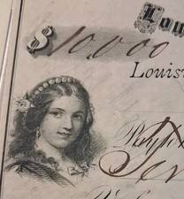 SLING'S 🪙RARE $10,000 1874 Louisville Kentucky Bridge Co Original Bank🏦 Check picture