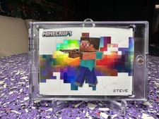 2024 Panini Minecraft Steve Color Blast SSP Case Hit Extremely Rare Prizm 7 picture