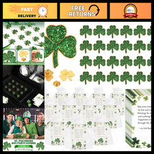 St. Patrick's Day Clover Lapel Pins - Bulk Shamrock Pins for Parties & Gifts picture