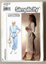 1980's Simplicity Misses' Dress Jessica McClintock Pattern 8223 Size 12 UNCUT picture