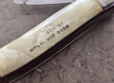 Vintage Minneapolis 3rd St  2-Blade Slipjoint Pocketknife Handle  Minneapolis  picture