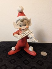 Large Vintage Elf Pixie Figurine Japanese Christmas Porcelain Decoration Thames  picture