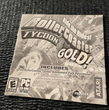 Sleeve For Roller Coaster Tycoon GOLD Atari 2005 Installation Help Liner Notes picture