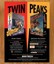 Sir-tech Twin Peaks Star Trail Jagged Alliance Print Ad / Poster Promo Art 1995 picture