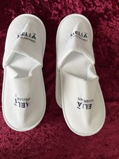 Rare. Set Of 2, Meliá Hotels & Resorts Closed Toe Terry Slippers. New In Bag. picture